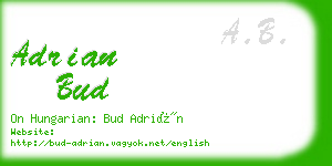 adrian bud business card